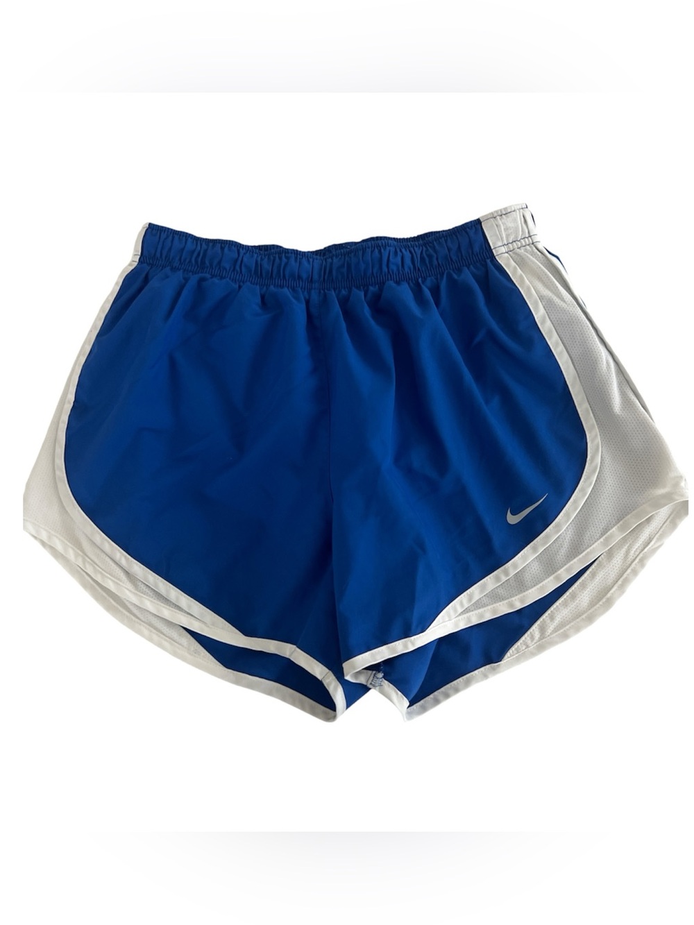 Nike Women's Royal Blue Athletic Shorts with White Panels